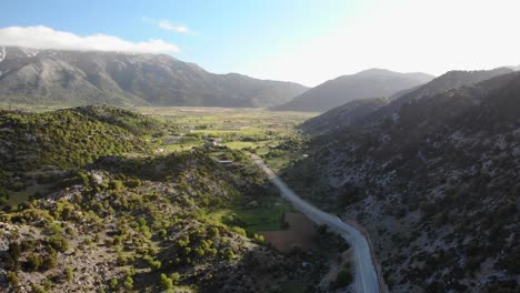 Aerial-footage-of-mountains-in-Crete