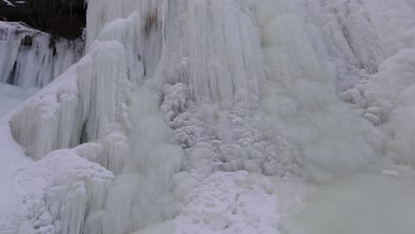 Cascada-Congelada-En-Un-Día-Frío-Durante-El-Vórtice-Polar