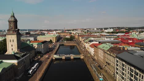 Luftbild-über-Nordstaden-Und-Inom-Vallgraven-Im-Zentrum-Von-Göteborg,-Schweden
