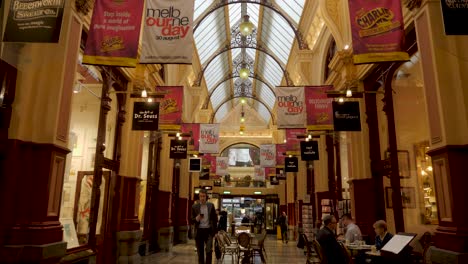 Block-arcade-melbourne,-July-2019-historical-shopping-arcade-building-in-melbourne---popular-tourist-attraction-in-melbourne