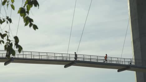 Belle-Isle-Bridge-with-People-Walking-Over-in-Richmond-Virginia-4K