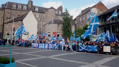 Timelapse-Scottish-protesters-and-their-flags-outside-the-Perth-Concert-Hall-where-the-Tory-Leadership-Hustings-is-being-held