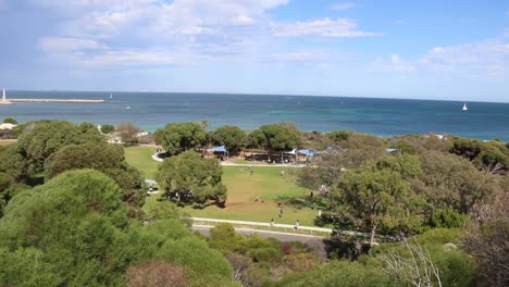 Ocean-View-Over-Hillarys-Beach-Park---Whitfords-Nodes,-Perth,Australia