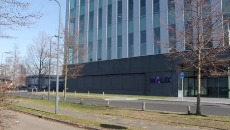 Entrance-of-the-Halix-company-in-Leiden,-the-Netherlands,-where-the-Oxford-or-AstraZeneca-COVID-19-vaccine-is-produced