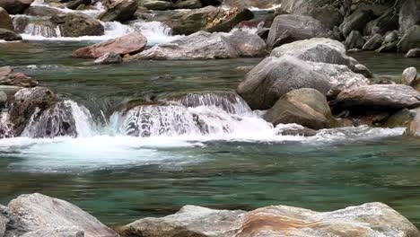 Pure-mountain-river-flows-over-the-rocks
