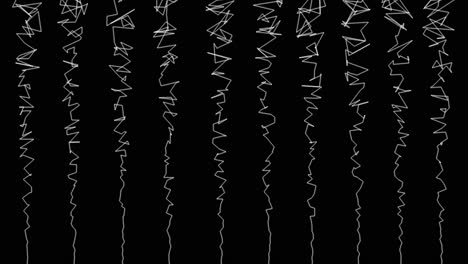 Grey-lines-like-smoke-moving-upwards-from-bottom-of-frame-and-morphing-on-black-background-2D-animation