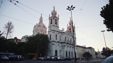 Church--with-cars-and-wires-in-foreground