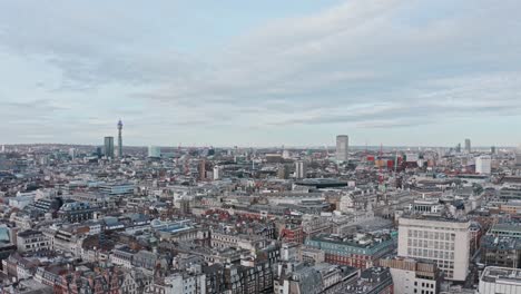 dolly-forward-drone-shot-of-st-James-soho-central-London-Westminster