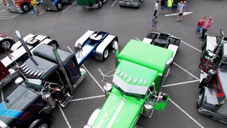 Tight-shot-Aerial-over-trucks-at-the-Big-Rig-Truck-Show-in-Lebanon-Virginia
