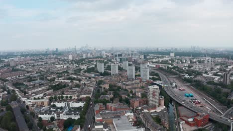 Descending-drone-shot-looking-towards-City-centre-from-West-London-west-way-ring-road