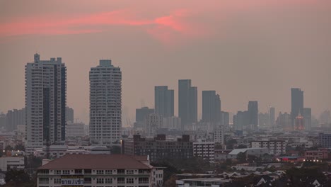 Skyscrapers-in-Bangkok-city,-Thailand