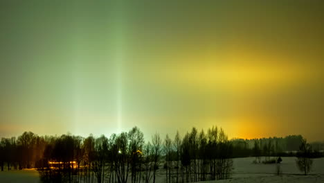 Northern-polar-lights-phenomenon-timelapse-colorful-landscape-view