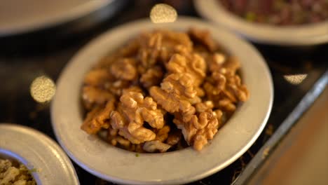 Natural-peeled-walnuts-in-an-iron-plate