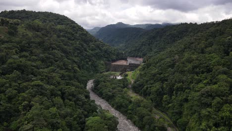 4k-aerial-footage-of-a-jungle-canyon-in-central-America-on-a-cloudy-day