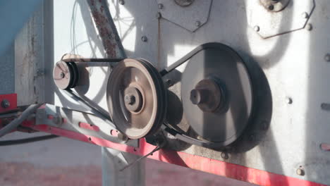Belts-And-Pulleys-Of-A-Farming-Machinery-At-Work