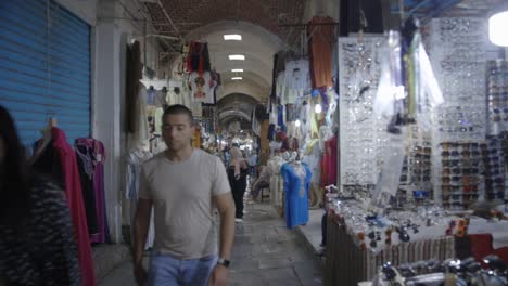 Fashion-Shopping-Stalls-On-Old-Souks-In-Tunis-Of-Medina-In-Tunisia