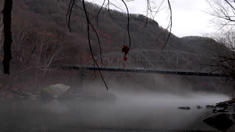 4K-West-Virginia-Dolly-with-Bridge-and-Fog