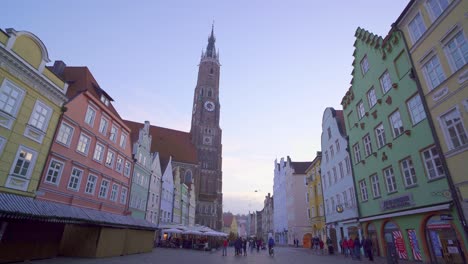 Landshut-old-city-historic-street-Altstadt-in-the-evening