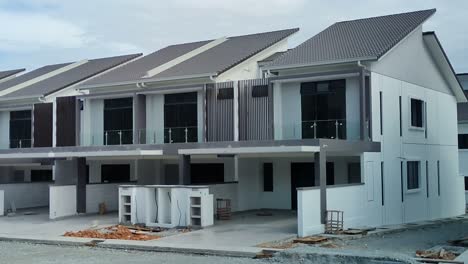 New-double-story-terrace-house-under-construction-in-Malaysia