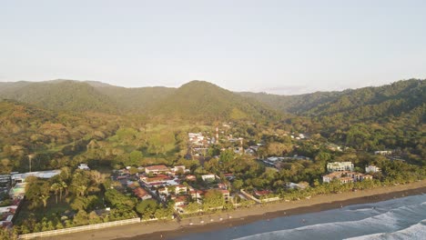 Beautiful,-tropical-coastline-of-Jaco-on-the-Central-Pacific-Coast-of-Costa-Rica
