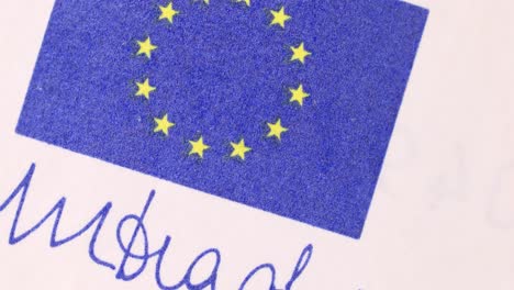 Signo-De-La-Unión-Europea-En-La-Superficie-De-Un-Billete-De-Euro