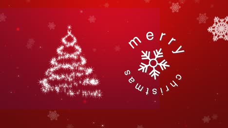 Weihnachten-Freude-Gruß-Vorlage-Roter-Hintergrund-Geschenk-Merry-Chrismas