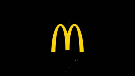 Illustrative-editorial-of-McDonald's-icon-appearing-with-fire-sparks