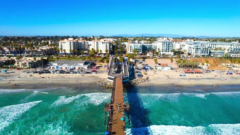 Oceanside-Beach-,-Pier-and-Hotels-Drone