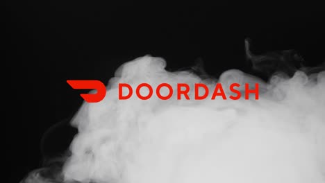 Illustrativer-Leitartikel-Des-Doordash-Symbols,-Das-Erscheint,-Wenn-Rauch-überfliegt