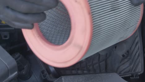 Replacement-of-an-Old-Car-Air-Filter-with-a-New-Filter