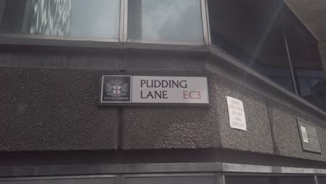 Cartel-De-La-Calle-Londinense-Del-Famoso-Pudding-Lane