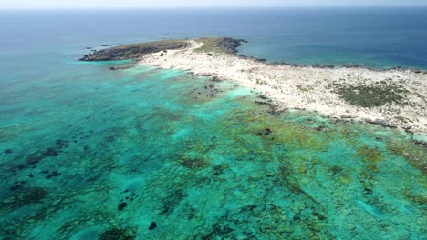 Elafonisi-lagoon.-Crete,-Greece.-Aerial-drone-shot