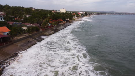 Sea-Level-Rising-Causing-Coastal-Erosion-In-Coastal-Areas-With-Strong-Waves-Hitting-And-Reaching-The-Higher-Portion-Of-The-Seawall-During-The-Typhoon-In-Vietnam