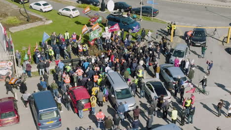 Aerial-footage-of-the-crowd-and-protest-in-Hull-from-the-PandO-Ferries-workers-who-lost-their-jobs-and-are-being-replaced-by-agency-staff