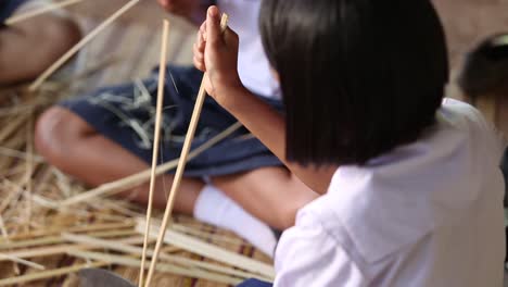 Bambus-Korbwaren,-Handgefertigte-Bambus-Korbwaren-Thailand-Bambus-Handwerk