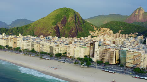 Arial-shot-of-the-sunrise-over-the-city-of-Rio-De-Janeiro-in-Brazil