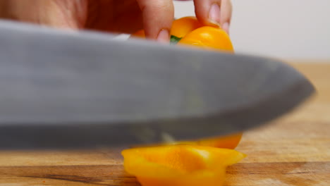 Cutting-up-yellow-bell-pepper