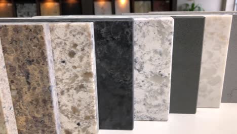 Selection-of-kitchen-counter-tops-made-of-natural-stone-granite,-marble-and-quartz