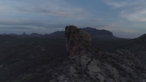 AERIAL---360-View-of-Desert-Mountain-Peak