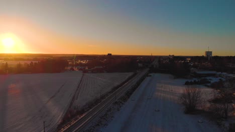 Drone-panning-by-small-town