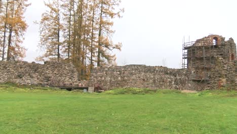 Castle-ruins-of-the-Livonian-Order-in-Ergeme-during-autumn