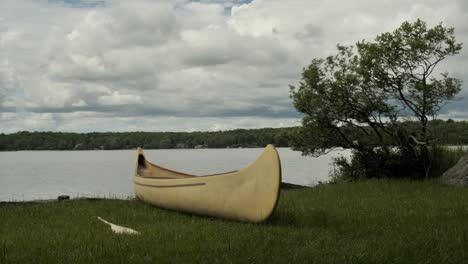 A-time-lapse-of-an-empty-canoe-eagerly-awaiting-the-chance-to-get-back-in-the-water