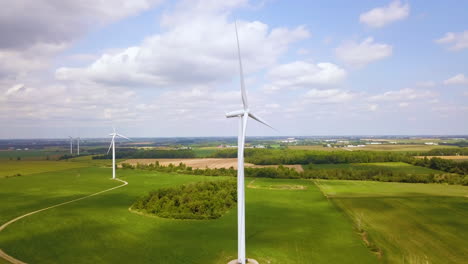 Aerial-flying-around-wind-turbines-on-a-wind-farm