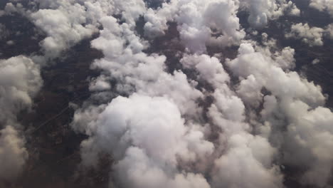 Flight-passenger-view-from-airplane-window