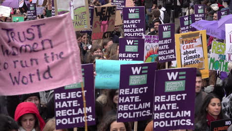 Thousands-of-protestors-with-placards-and-banners-join-the-March-For-Women-in-London-on-International-Women’s-Day