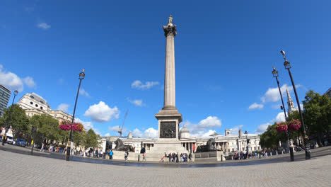 London-England,-circa-:-Trafalgar-Square-in-London-City,-England,-UK