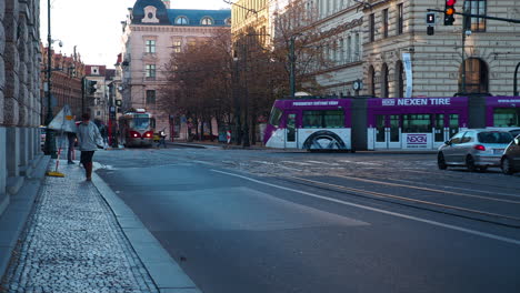 Public-transport.-Bus-turns-into-a-city-street