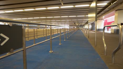 Empty-taxi-queue-at-arrival-Hall-Brussels-Airport-in-Zaventem,-Brussels-Belgium
