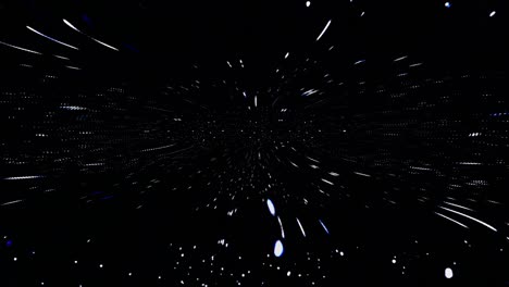 Estrellas-Y-Partículas-Que-Se-Deforman-En-El-Fondo-De-Fantasía-Espacial