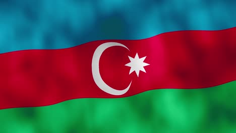 Aserbaidschan-Flagge-Weht-Im-Wind